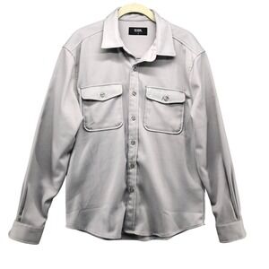 Icon Amsterdam Button Down Shirt Mens Small Gray Long Sleeve Twill Classic Basic